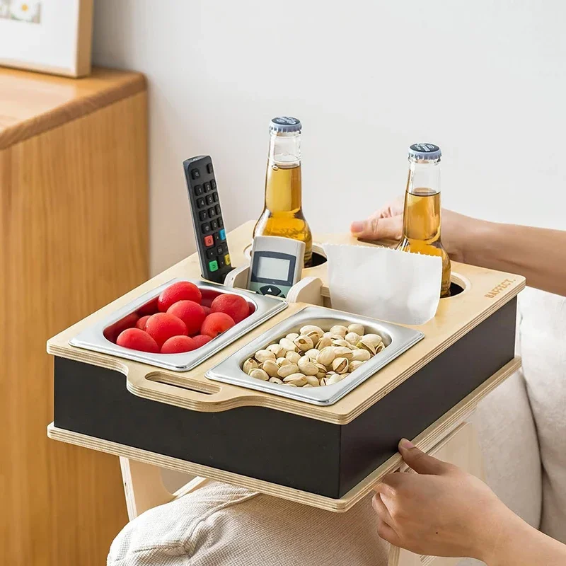 Food Snacks Drinks - Plateau rectangulaire en bambou, support de