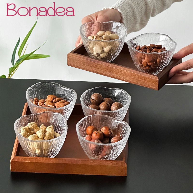 Dried Fruit - Tasses en verre transparent, plateau à