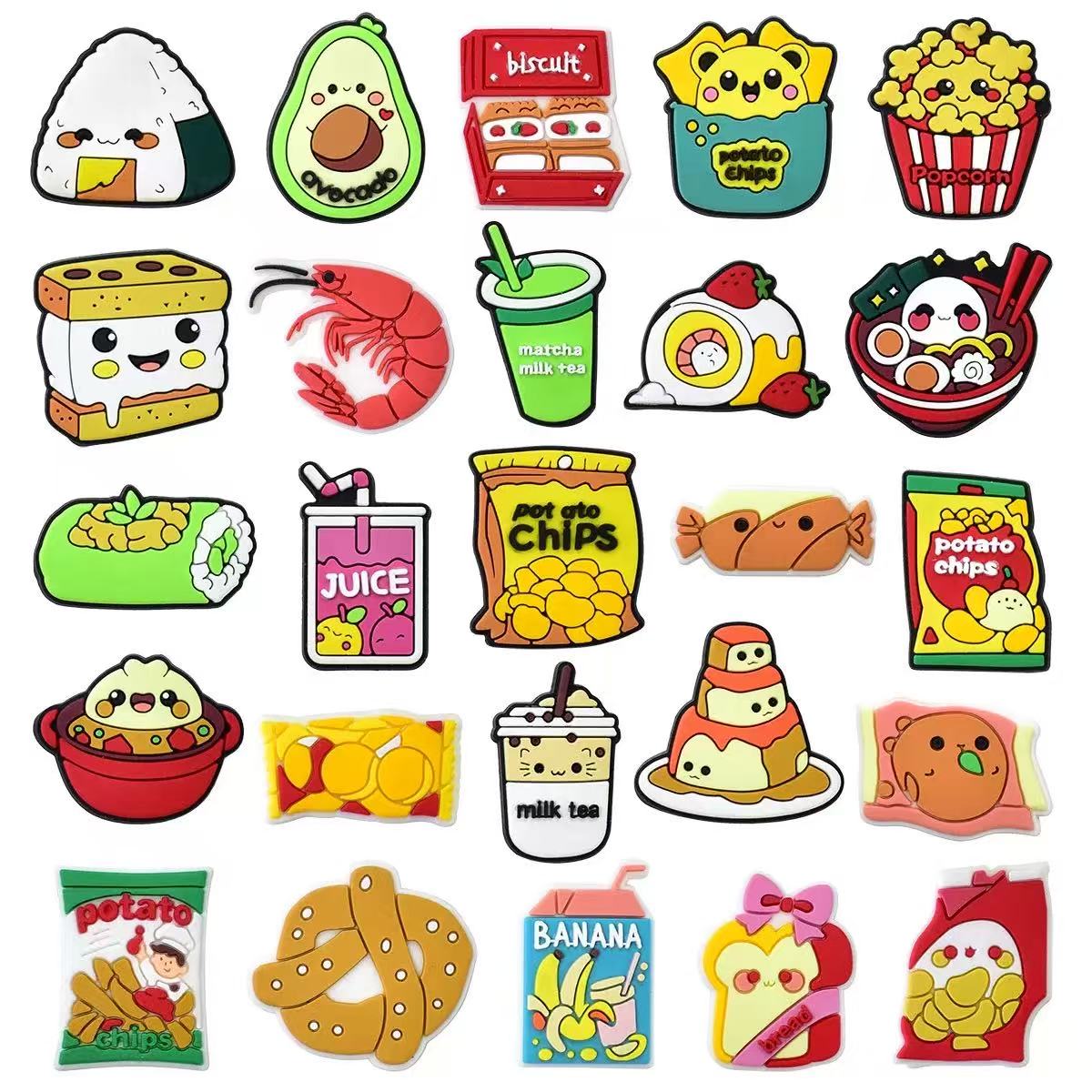 Food Snacks Drinks - Ensemble de 25 à 100 breloques