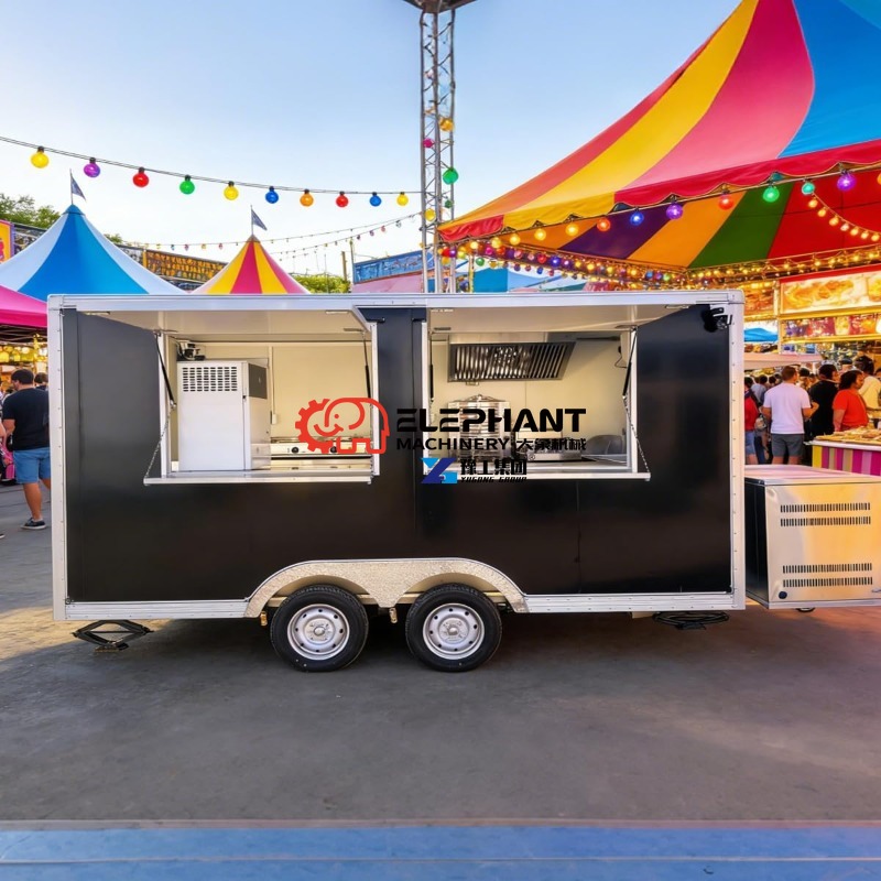 Food Snacks Catering - Remorque alimentaire mobile multifonctionnelle en acier