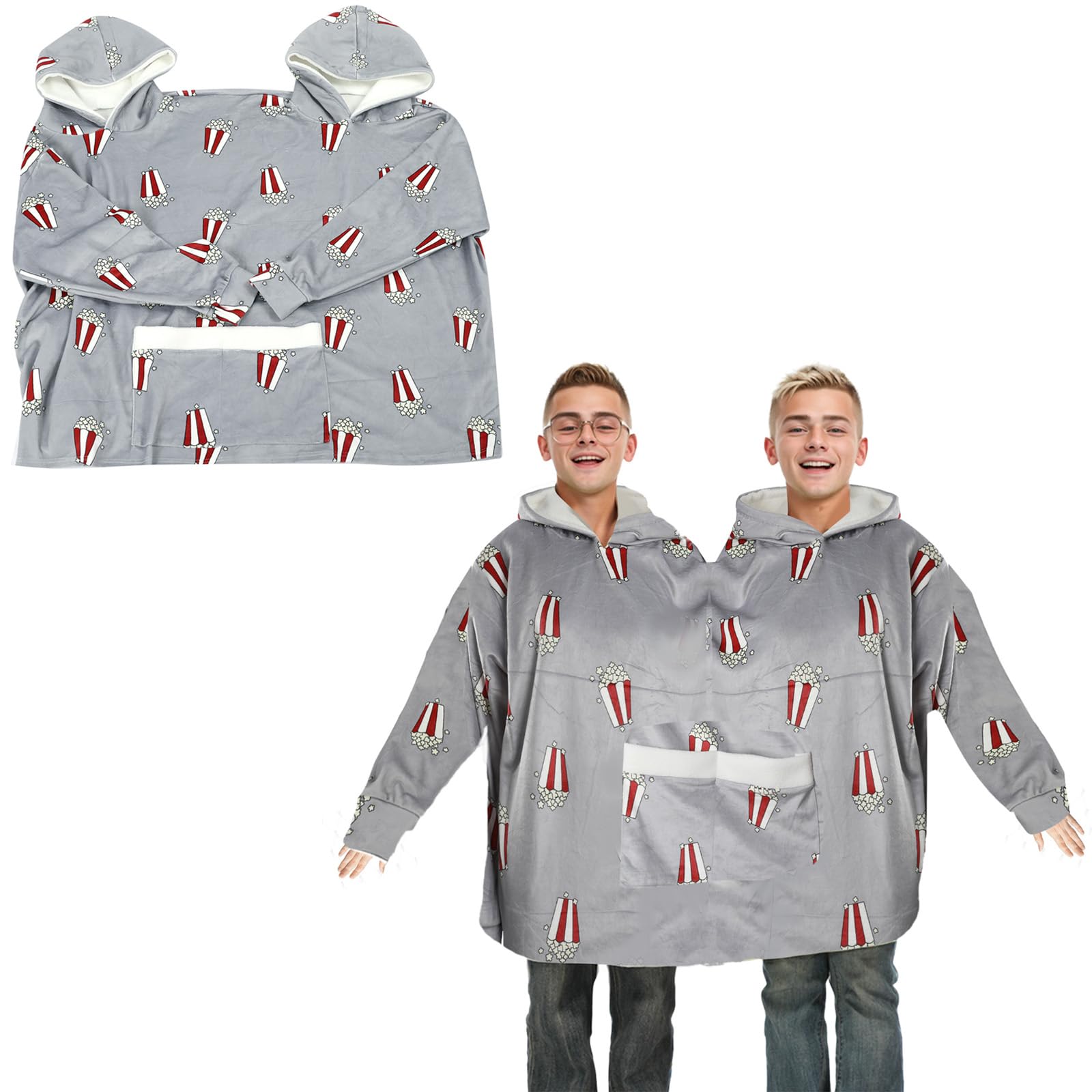 Pyjama à capuche imprimé pop-c - Popcorn avis et prix